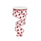 1.5"x10yd Roll of White/Red Glitter Valentine's Day Ribbon with Hearts - TCT Crafts -RGA173727